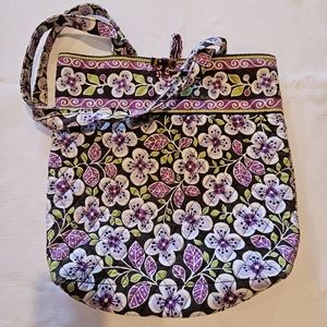 VERA BRADLEY Plum Petals Shoulder Bag/Market Tote